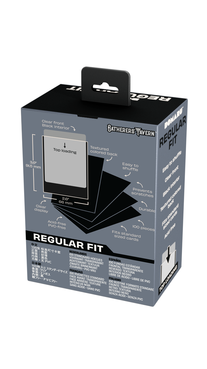 Gatherers’ Tavern – DOMARU Regular Fit Sleeves: Gothic Black 100
