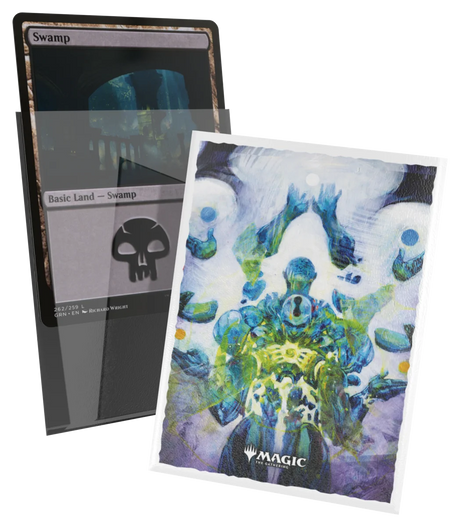 Ultimate Guard Art Sleeves Reality Fracture Avatar of Burgeoning Echoes – fronte trasparente e retro illustrato