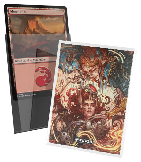 Ultimate Guard Art Sleeves Reality Fracture Identity Echo – fronte trasparente e retro illustrato