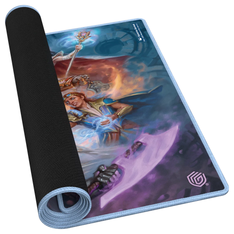 Ultimate Guard Play-Mat Reality Fracture Face Yourself – tappetino parzialmente arrotolato e base