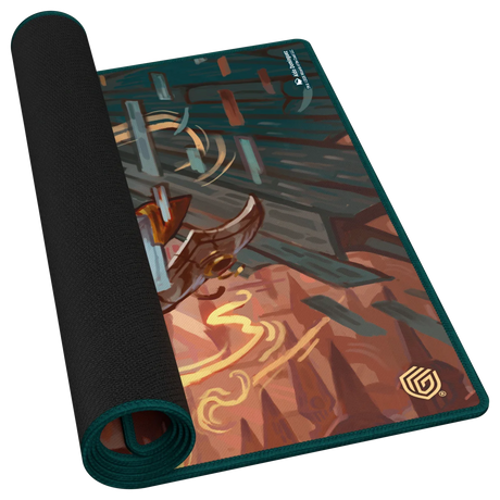 Ultimate Guard Play-Mat Reality Fracture Identity Echo – tappetino parzialmente arrotolato e base